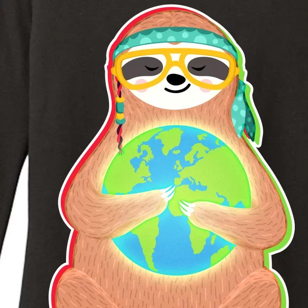 Earth Day Sloth Womens CVC Long Sleeve Shirt