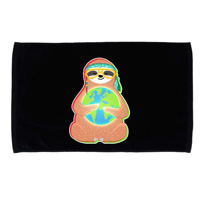 Earth Day Sloth Microfiber Hand Towel