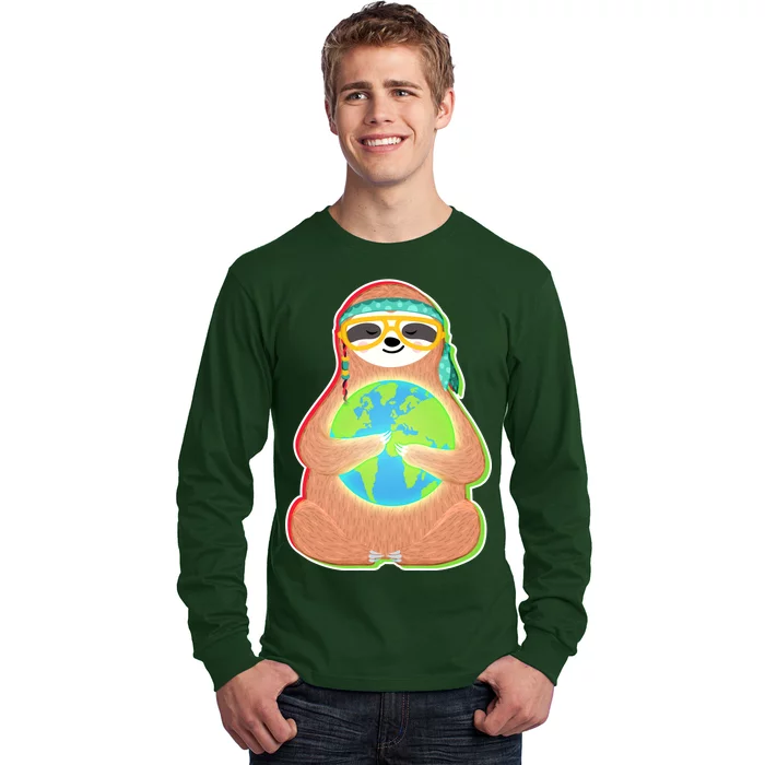 Earth Day Sloth Long Sleeve Shirt