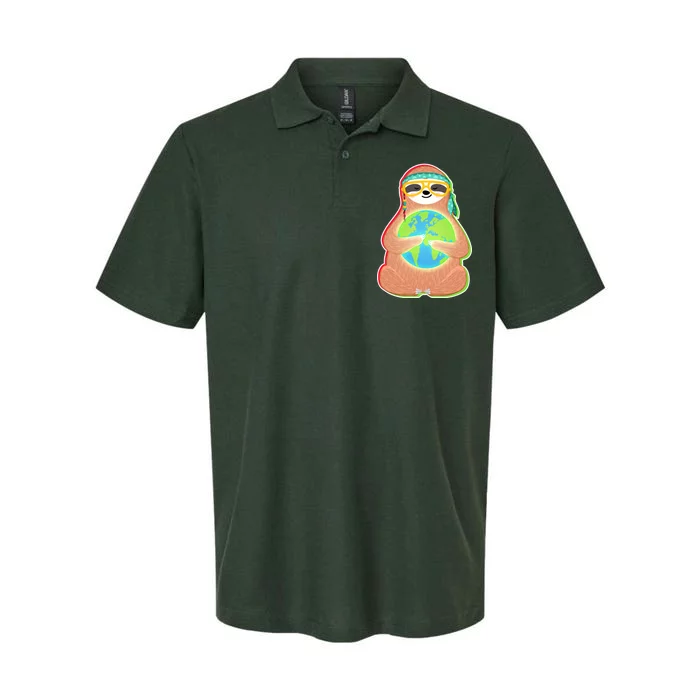 Earth Day Sloth Softstyle Adult Sport Polo