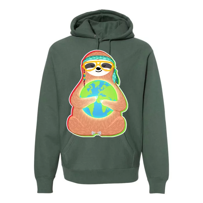 Earth Day Sloth Premium Hoodie