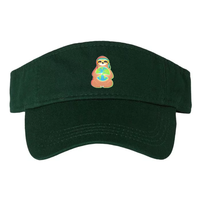 Earth Day Sloth Valucap Bio-Washed Visor