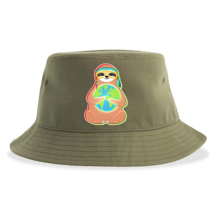 Earth Day Sloth Sustainable Bucket Hat