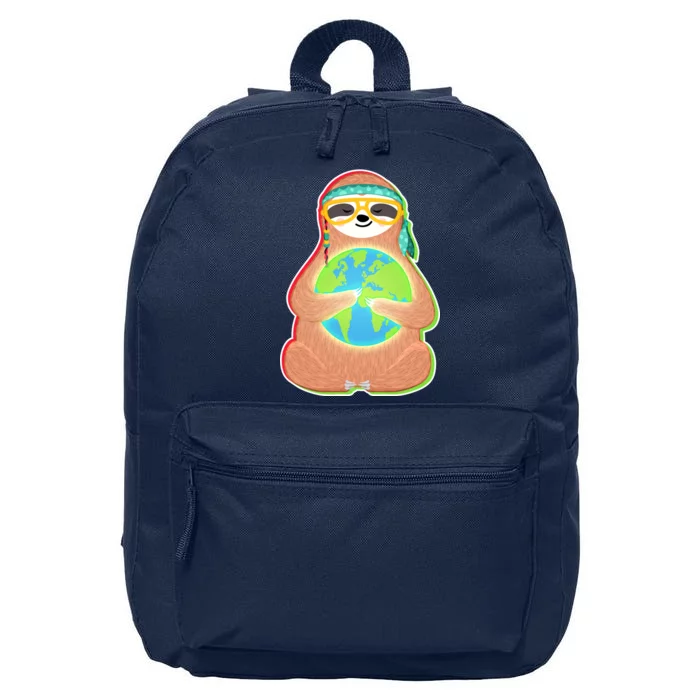 Earth Day Sloth 16 in Basic Backpack