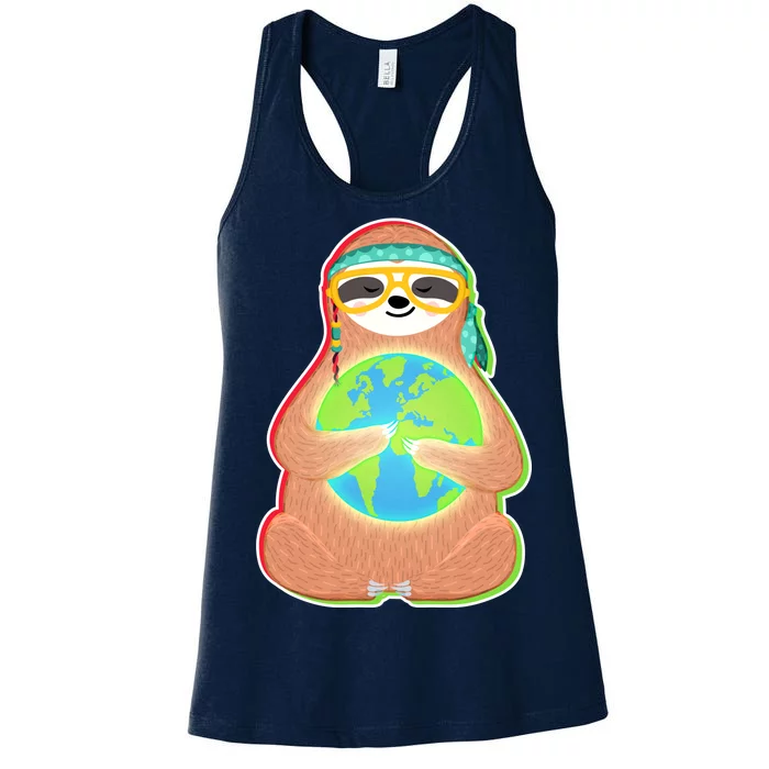 Earth Day Sloth Women's Racerback Tank