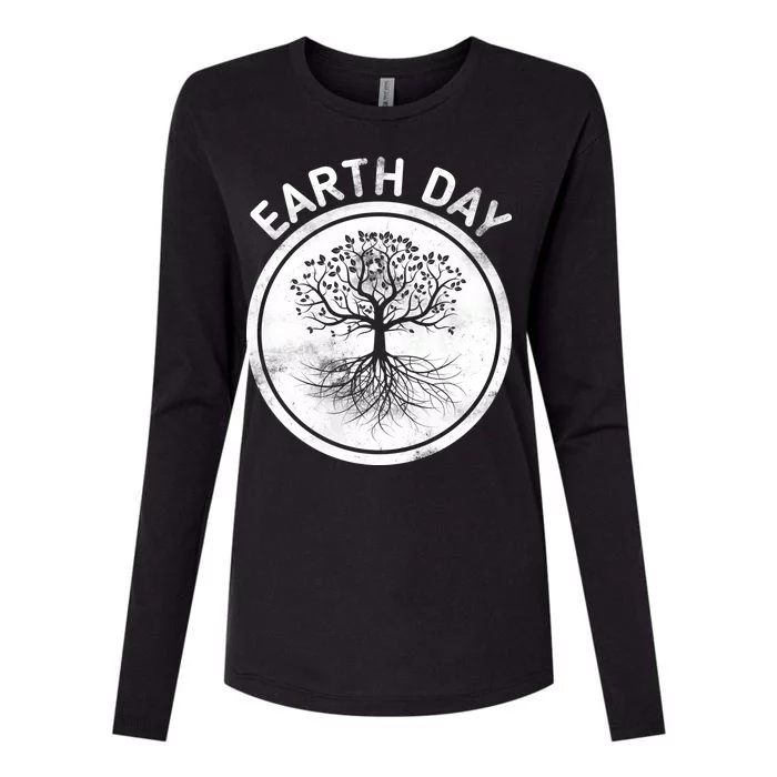 Earth Day Vintage Womens Cotton Relaxed Long Sleeve T-Shirt