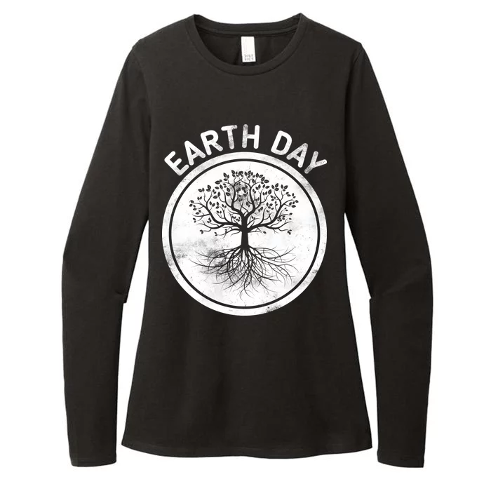 Earth Day Vintage Womens CVC Long Sleeve Shirt