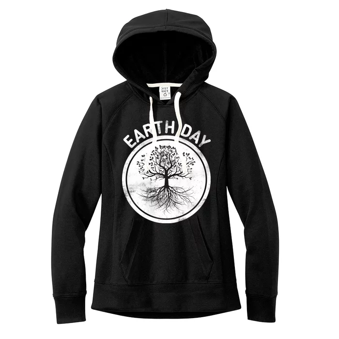 Earth Day Vintage Women's Fleece Hoodie