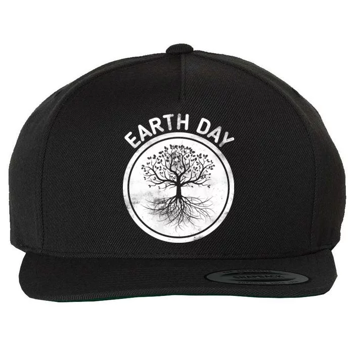 Earth Day Vintage Wool Snapback Cap