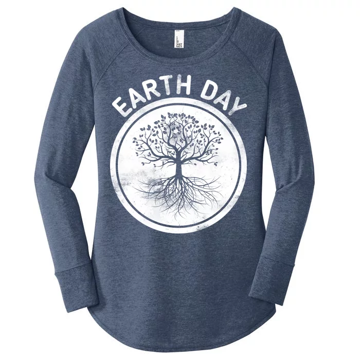 Earth Day Vintage Women's Perfect Tri Tunic Long Sleeve Shirt