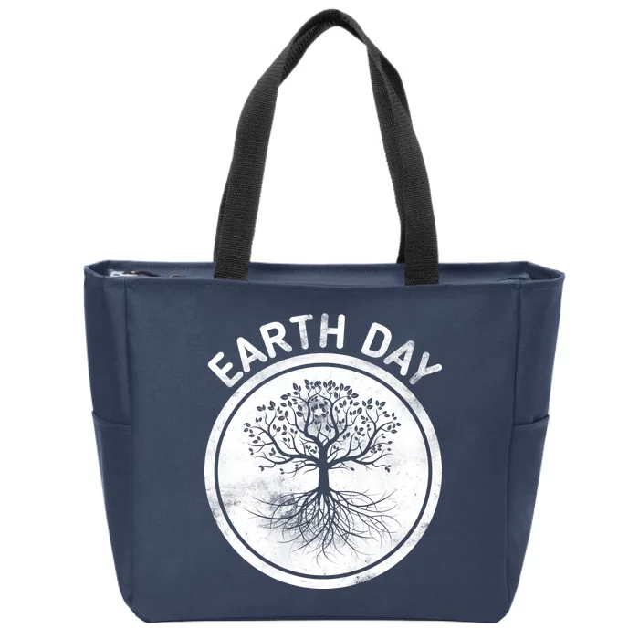 Earth Day Vintage Zip Tote Bag