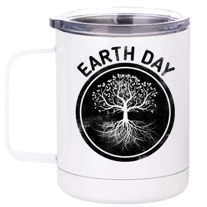 Earth Day Vintage Front & Back 12oz Stainless Steel Tumbler Cup