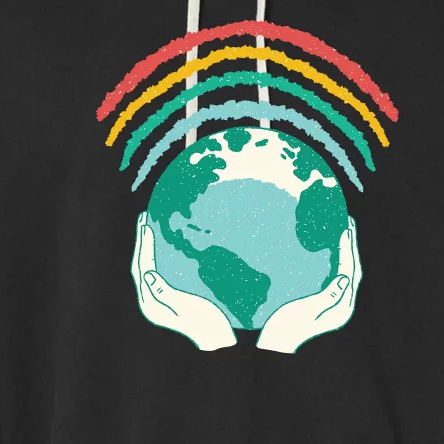 Earth Rainbow Garment-Dyed Fleece Hoodie