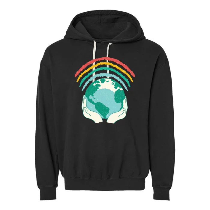 Earth Rainbow Garment-Dyed Fleece Hoodie