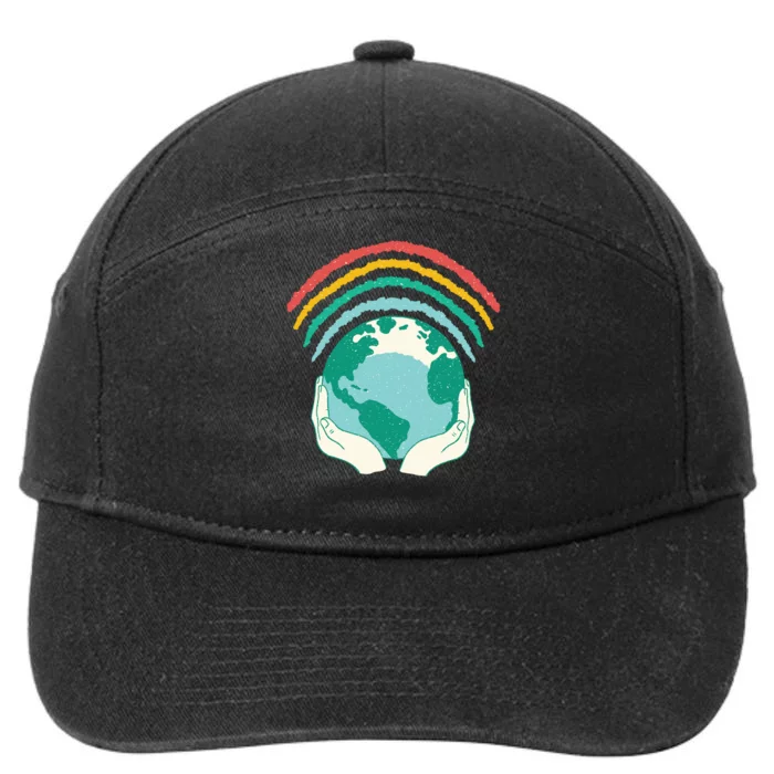 Earth Rainbow 7-Panel Snapback Hat