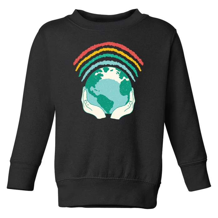 Earth Rainbow Toddler Sweatshirt