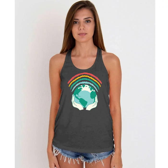 Earth Rainbow Women's Knotted Racerback Tank