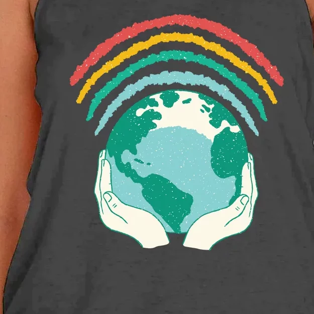 Earth Rainbow Women's Knotted Racerback Tank