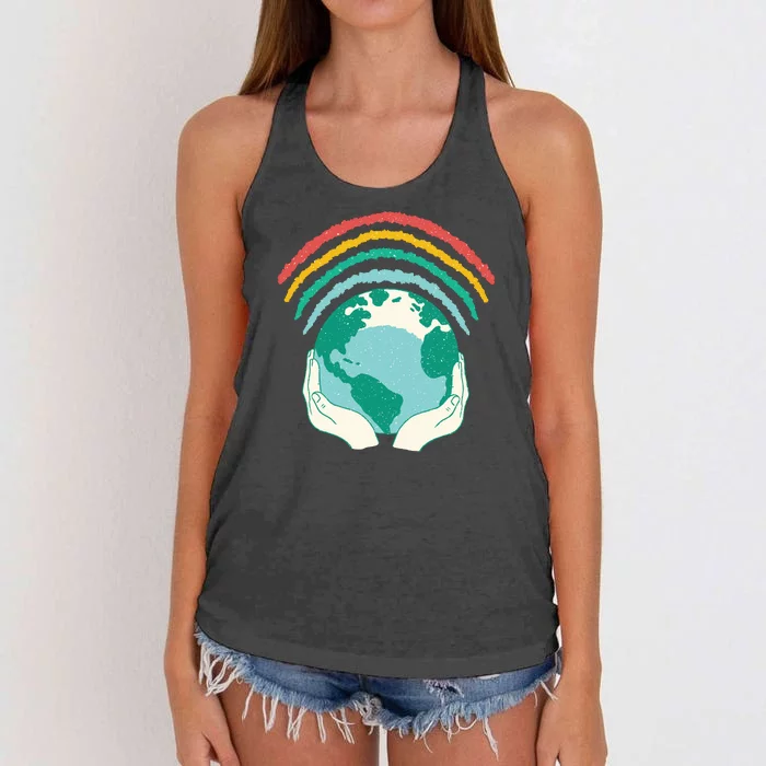 Earth Rainbow Women's Knotted Racerback Tank