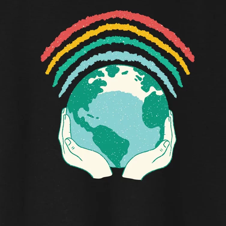 Earth Rainbow Women's Crop Top Tee