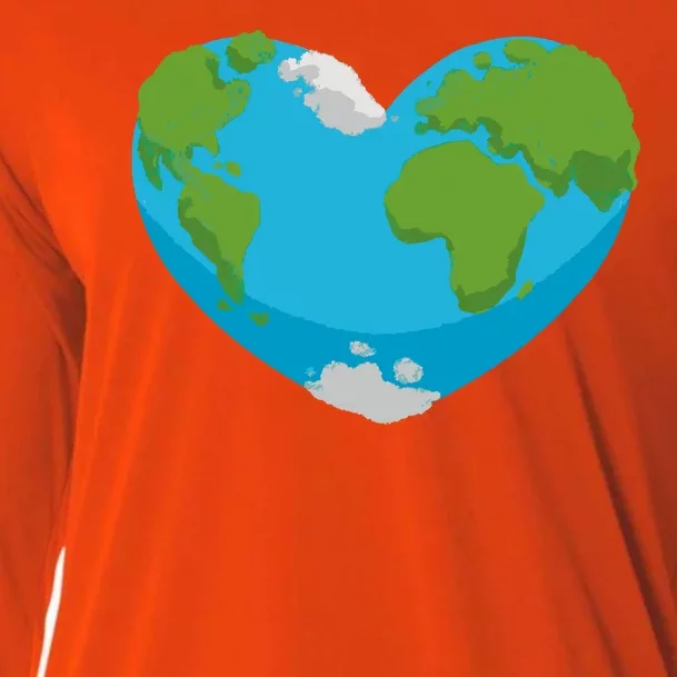 Earth Shaped Heart Cooling Performance Long Sleeve Crew