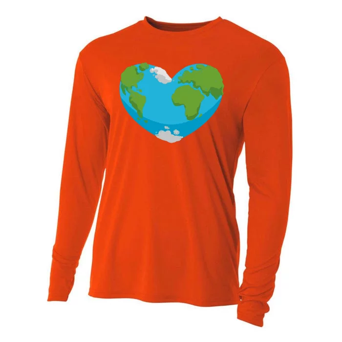 Earth Shaped Heart Cooling Performance Long Sleeve Crew