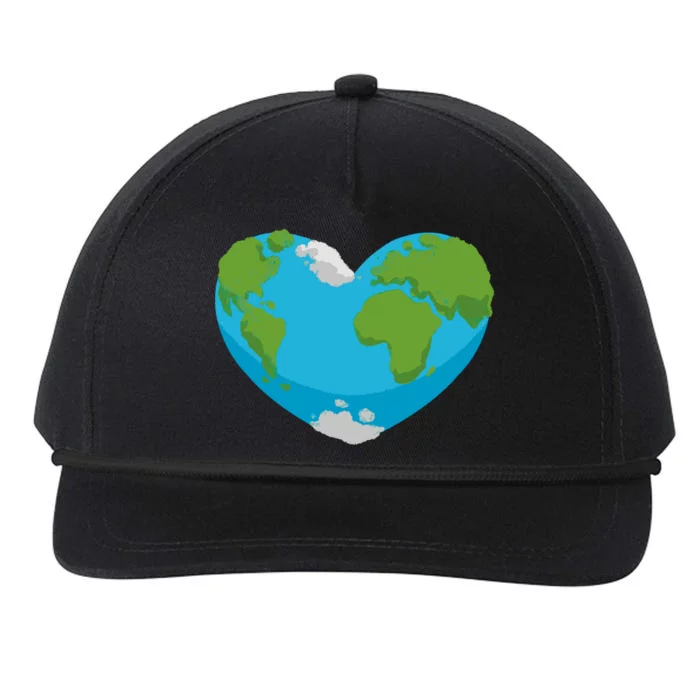 Earth Shaped Heart Snapback Five-Panel Rope Hat