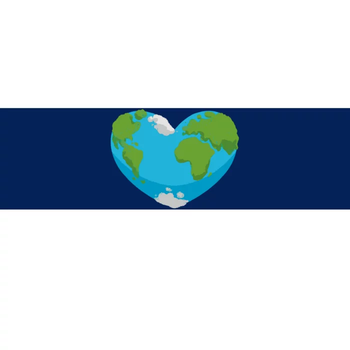 Earth Shaped Heart Bumper Sticker