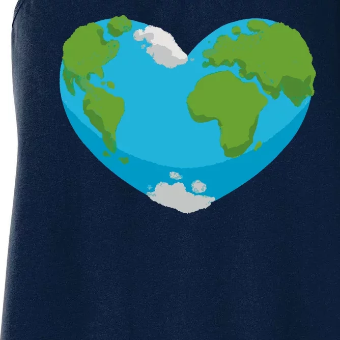 Earth Shaped Heart Women's Racerback Tank