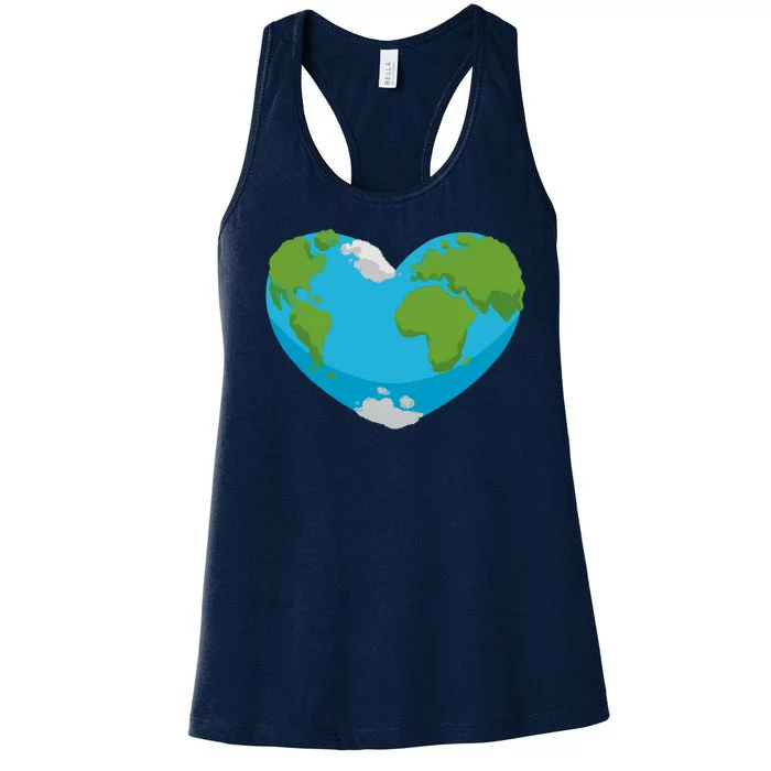 Earth Shaped Heart Women's Racerback Tank