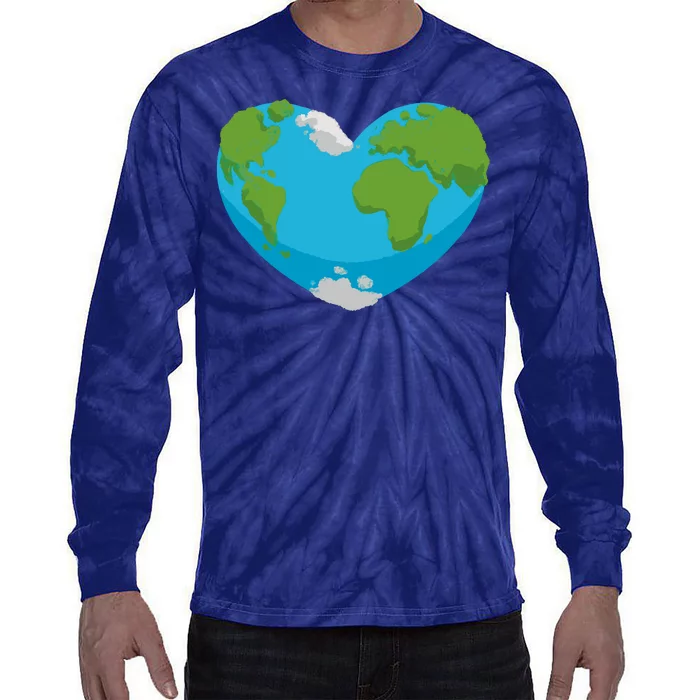 Earth Shaped Heart Tie-Dye Long Sleeve Shirt