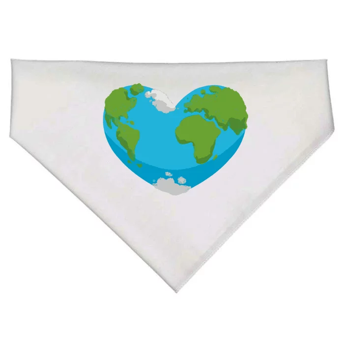 Earth Shaped Heart USA-Made Doggie Bandana