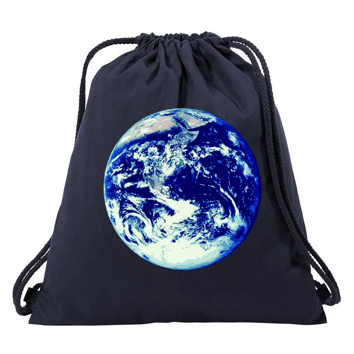 Earth World Drawstring Bag