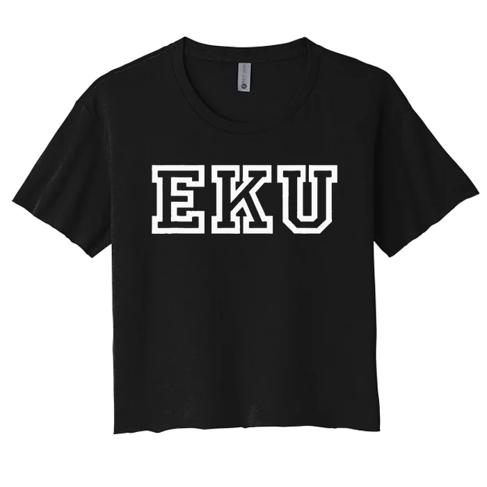 EKU Athletic Sport College University @ Alumni Women's Crop Top Tee