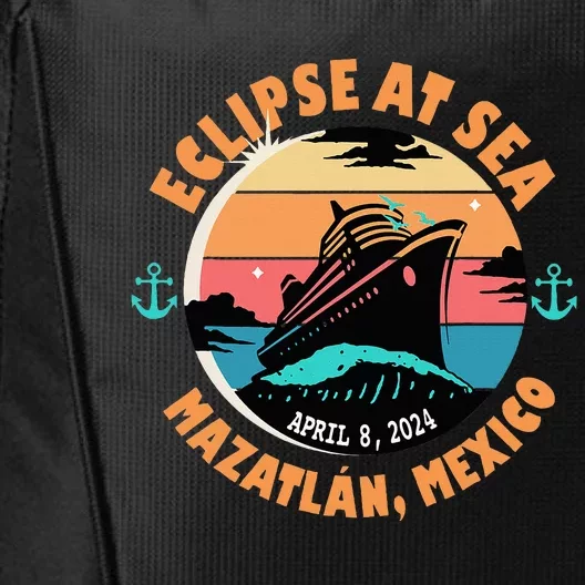 Eclipse At Sea MazatláN Mexico Total Solar Eclipse City Backpack