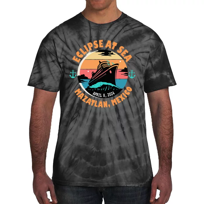 Eclipse At Sea MazatláN Mexico Total Solar Eclipse Tie-Dye T-Shirt