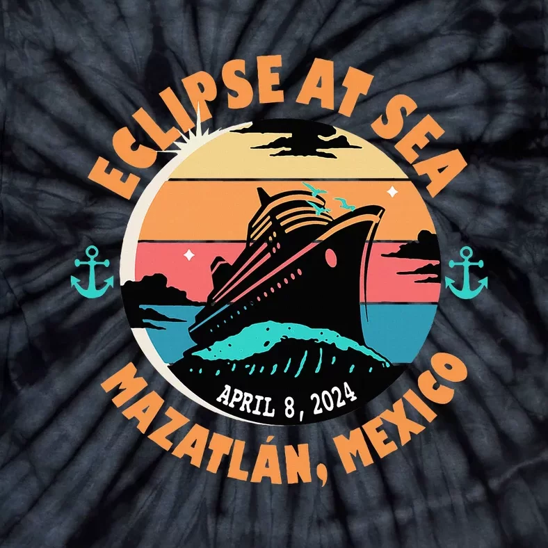 Eclipse At Sea MazatláN Mexico Total Solar Eclipse Tie-Dye T-Shirt