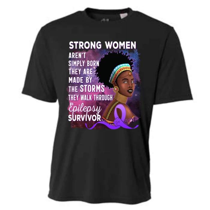 Epilepsy Awareness Strong Black Unbreakable Warrior Gift Cooling Performance Crew T-Shirt