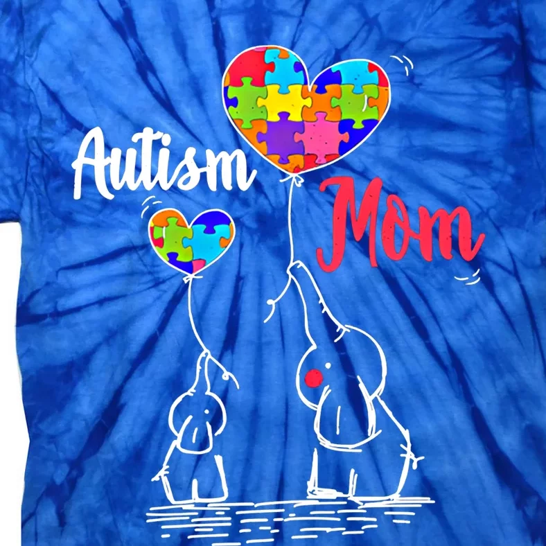 Elephant Autism Seeing World Different Awareness Gift Tie-Dye T-Shirt