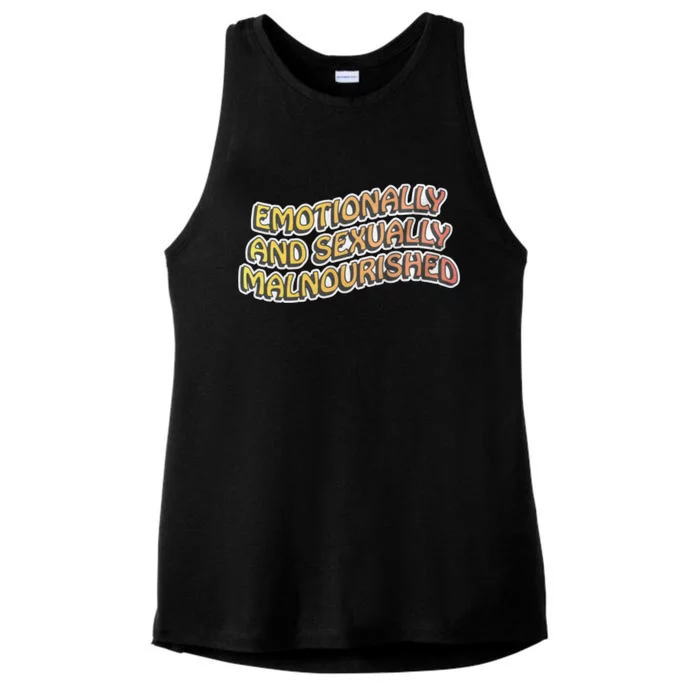 Emotionally And Sexually Malnourished Ladies Tri-Blend Wicking Tank