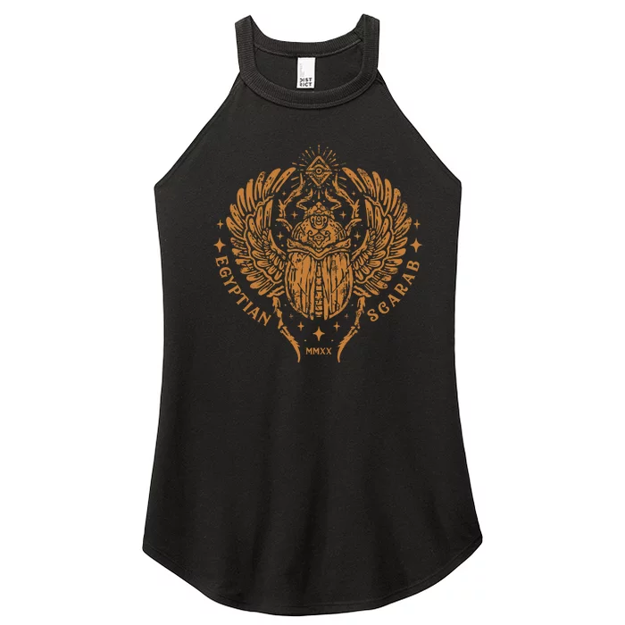 Egyptian Amulet Scarab Women’s Perfect Tri Rocker Tank