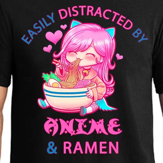 Easily Distracted By Anime & Ramen Pajama Set