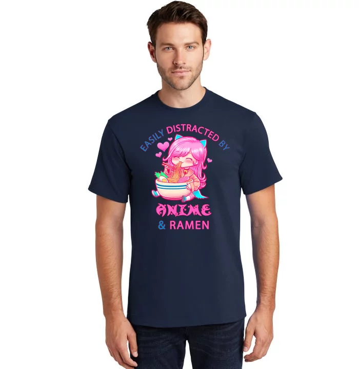 Easily Distracted By Anime & Ramen Tall T-Shirt