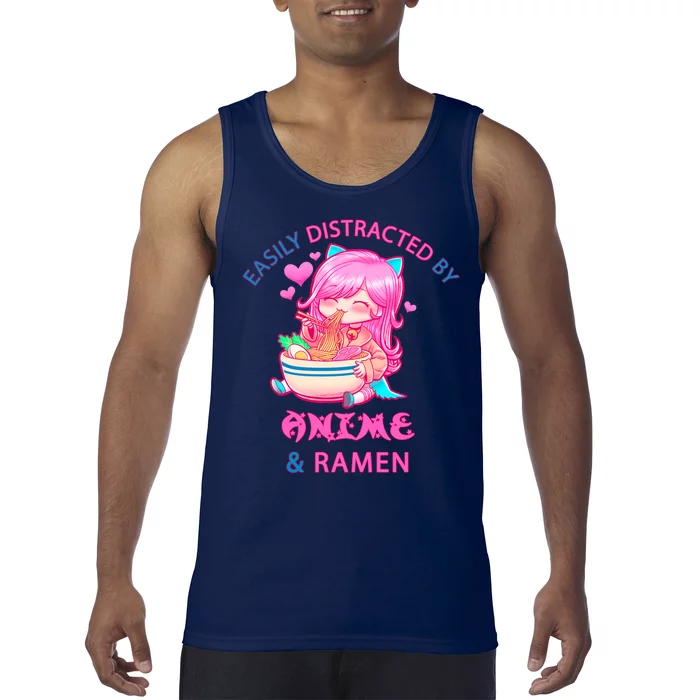 Easily Distracted By Anime & Ramen Tank Top