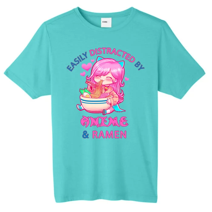 Easily Distracted By Anime & Ramen ChromaSoft Performance T-Shirt