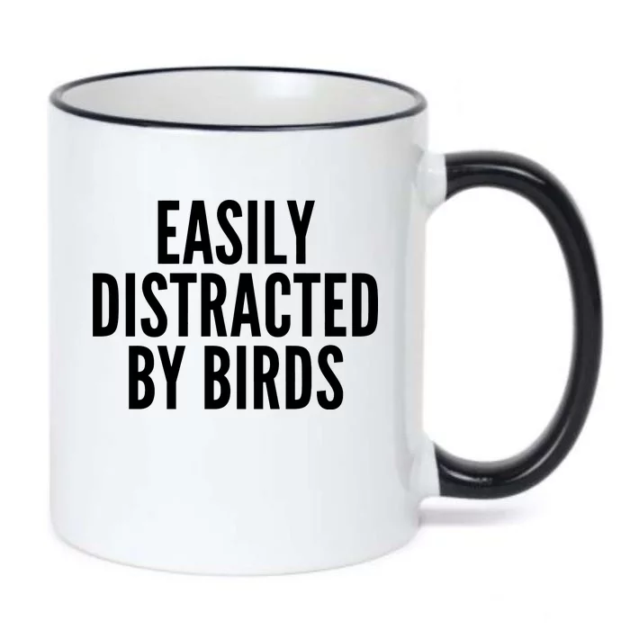 Easily Distracted By Birds Black Color Changing Mug