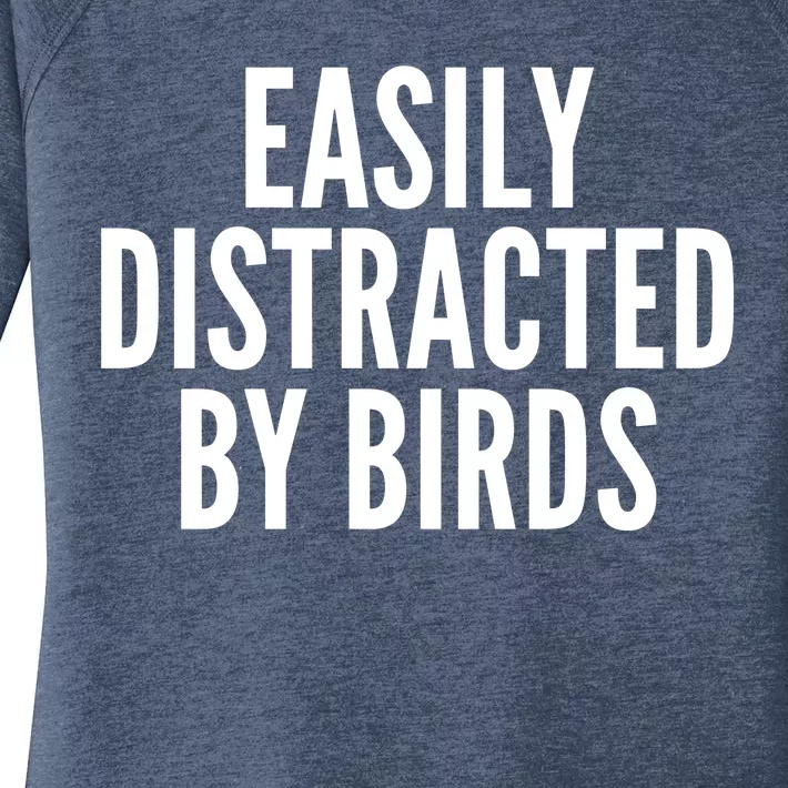 Easily Distracted By Birds Women's Perfect Tri Tunic Long Sleeve Shirt