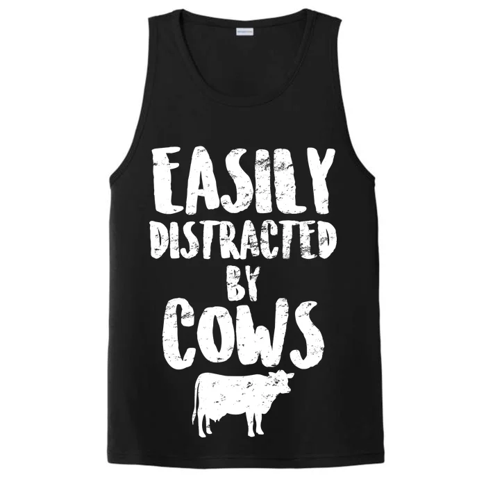 Easily Distracted By Cows Performance Tank