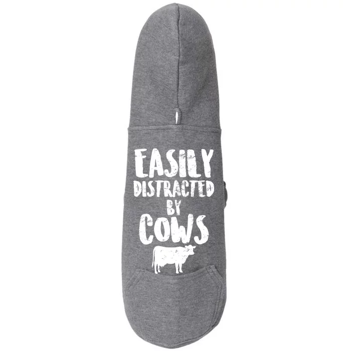 Easily Distracted By Cows Doggie 3-End Fleece Hoodie