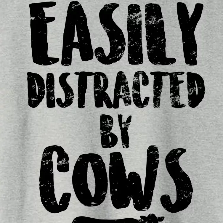 Easily Distracted By Cows Women's Crop Top Tee